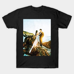 Couples wedding on beach Oil Painting Art T-Shirt